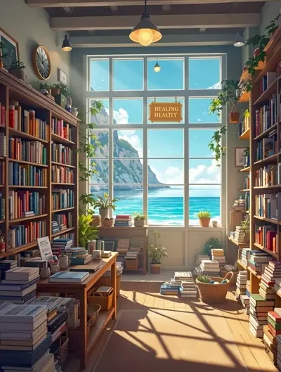 海边书店 治愈系 高清海报