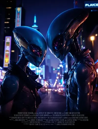 遇见外星人 奇幻题材 高清海报